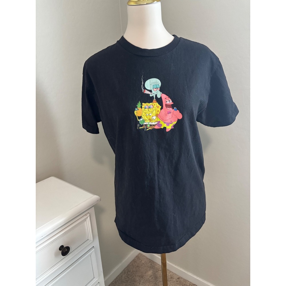 RSC Spongebob Patrick Squidward Graphic Tee Black Mens Streetwear‎ T-Shirt